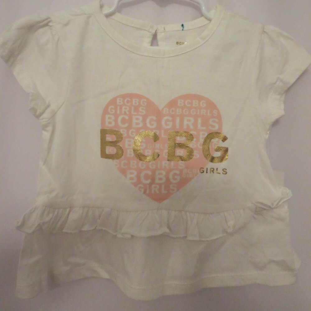 BCBG Toddler Blouse Pink White‎ and Gold